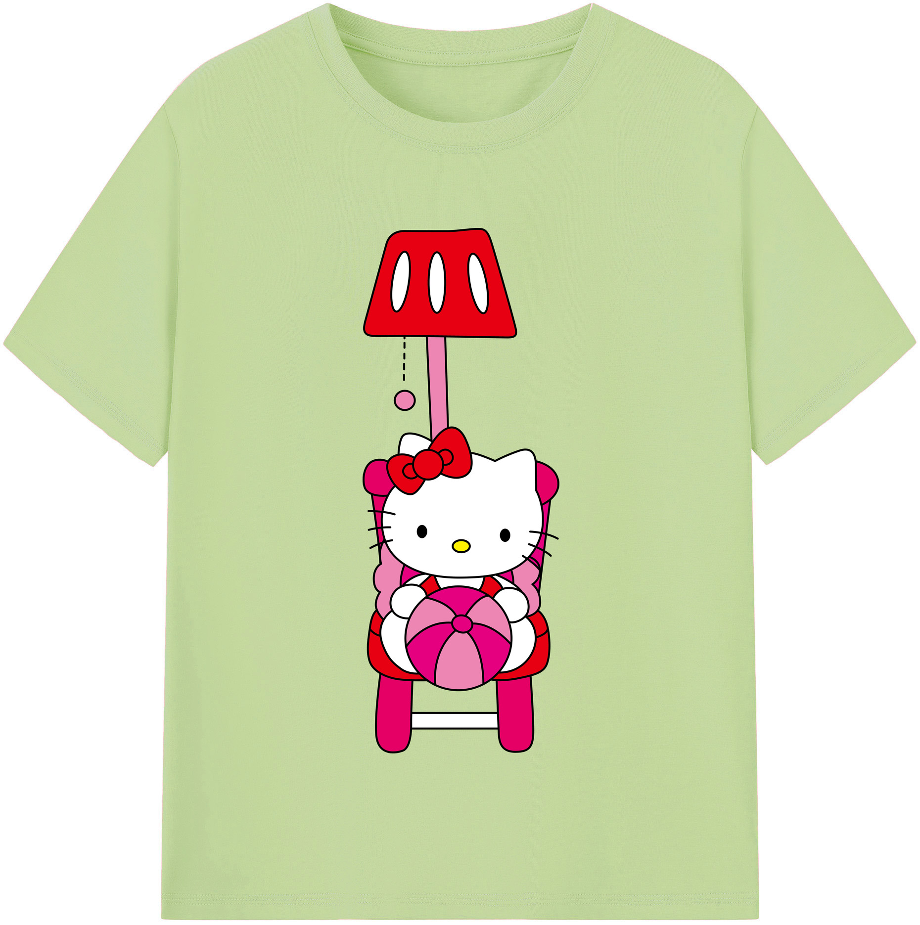 （画像用） Hello Kitty ハローキティ 綿100％半袖Tシャツ（フロントプリント）